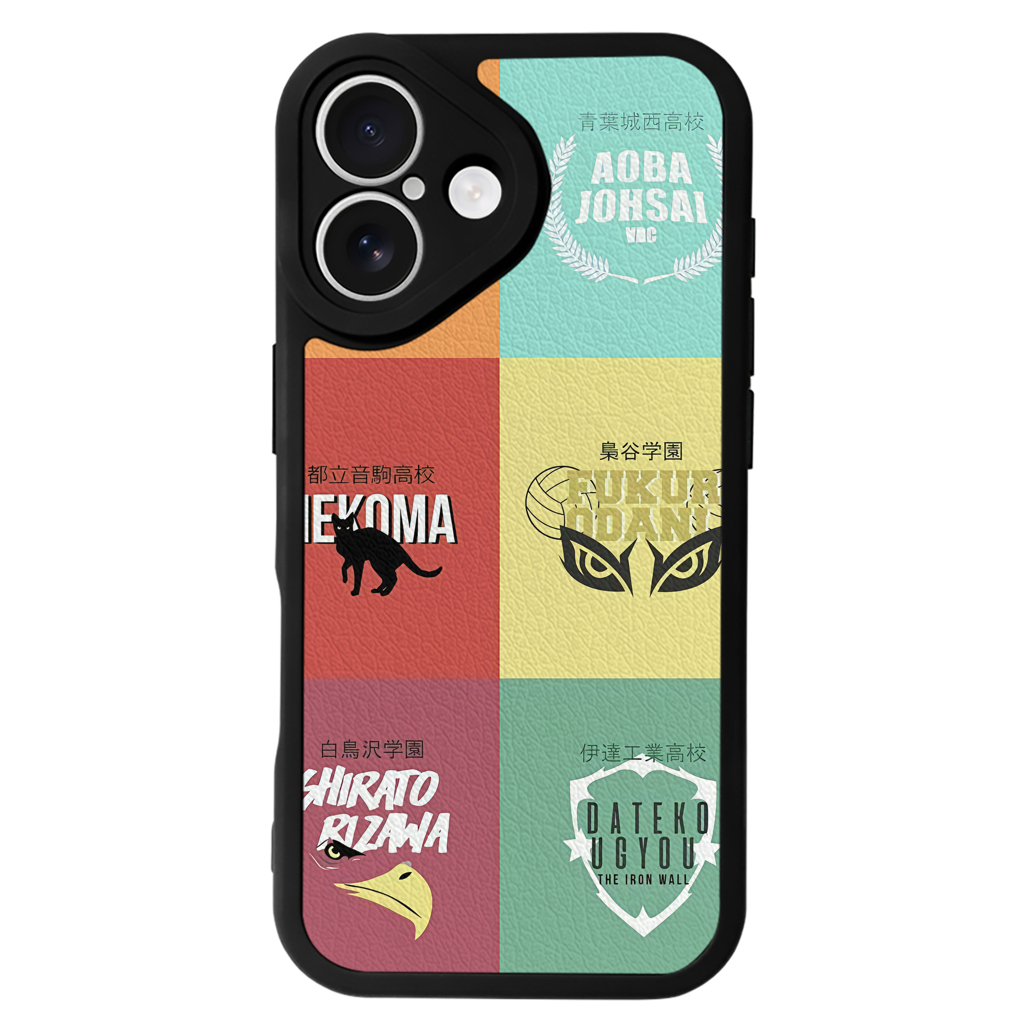 （画像用） ハイキュー!! Haikyu!! 【iPhone 16シリーズ対応】シリコンスマホケース（レザー調） 材質：シリコン